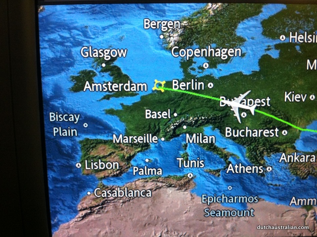huge plane on map